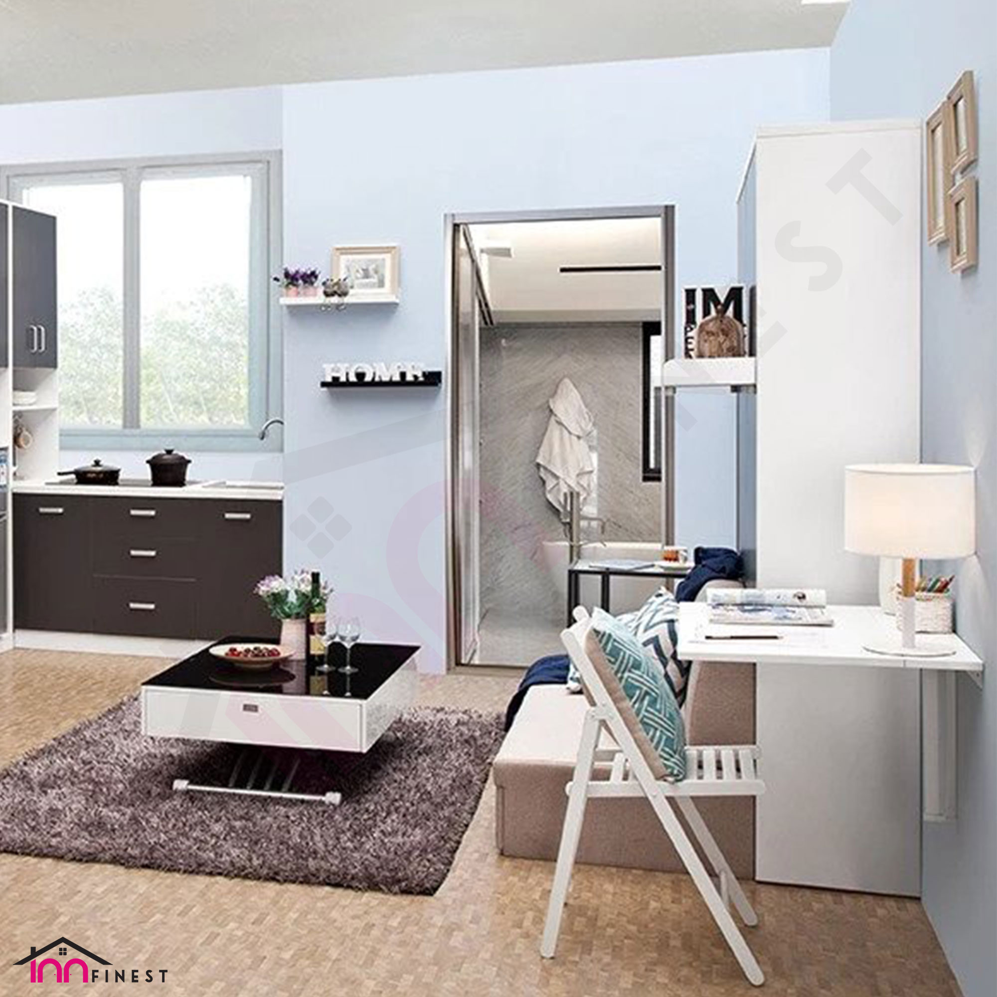 70cm Foldable Wall Table, Multipurpose Space Saving, For Guest/ Study